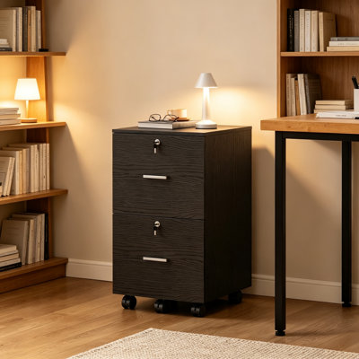 39 cm W 2 -Drawer Wheels / Casters included Mobile Filing Cabinet