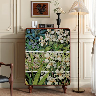 Commode à cinq tiroirs Floral