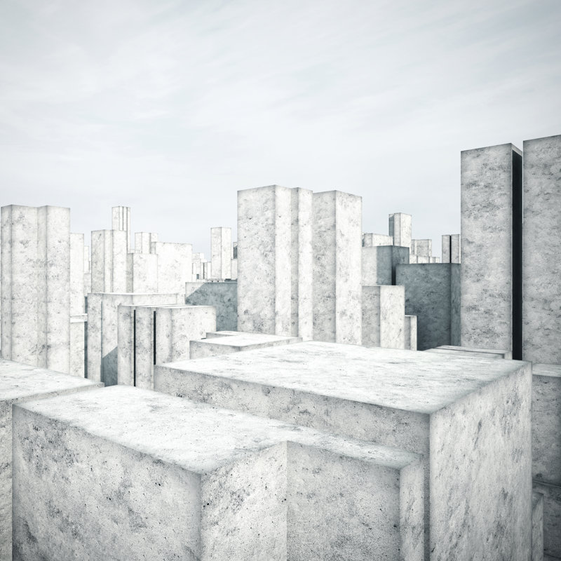 Model Of City by Pinkypills - Wrapped Canvas Print, 30cm H x 30cm W 