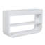 Modern Curved Console Table, 3 Soft-Close Drawers & 2 Open Shelves, Solid Wood Base, Entryway Table-186542291