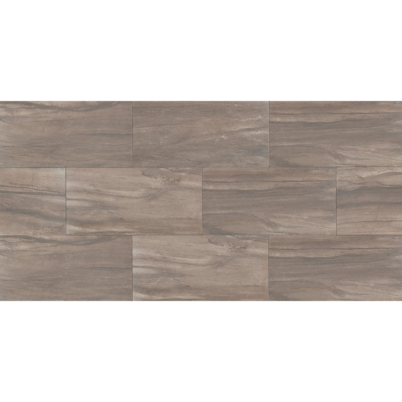 Carrelage en bois de porcelaine de 12 po x 24 po en falaise Athena