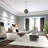 16.25"W Modern Black Abstract Globe Metal Pendant Light