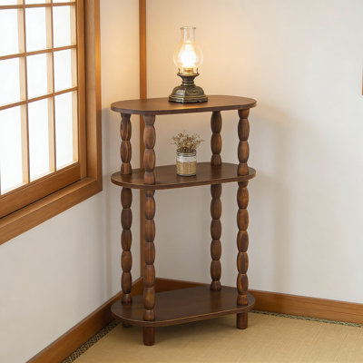 Narrow Side Table With 3-Tier Storage, Skinny End Table For Small Spaces, Space-Saving Nightstand For Bedroom And Living Room
