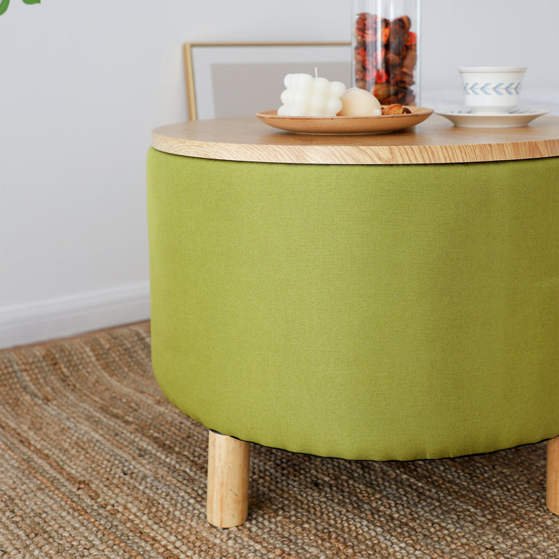 Solid Wood Single Coffee Table, Green