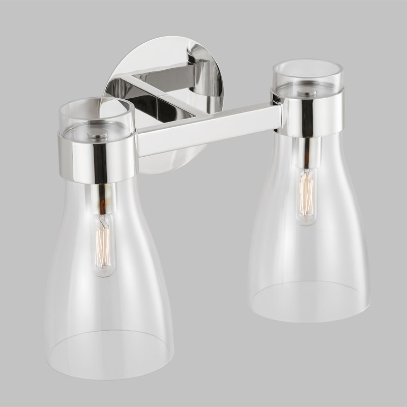 Moritz Vanity Light, Clear, 2, Polished Nickel