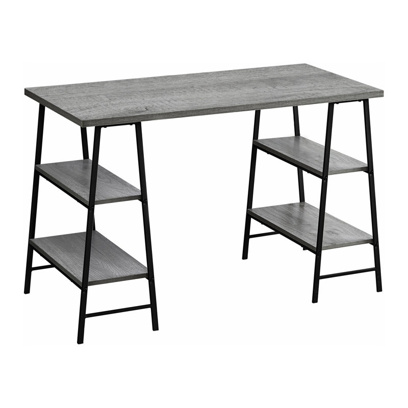 Bureau d'écriture stratifié gris, 29.82" H x 23.46" W x 47.41" D