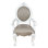 Chaise avec accoudoirs taupe et os blanc taupe 2 - 2 chaises élégantes avec garniture