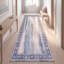 Tapis bleu marine abstrait moderne en polyester lavable Harbor-717612744