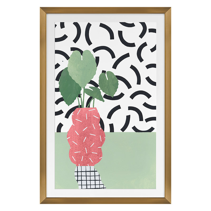 Table Plant 5 Print by Marie Lawyer, Gold Framed, 20" H x 14" W