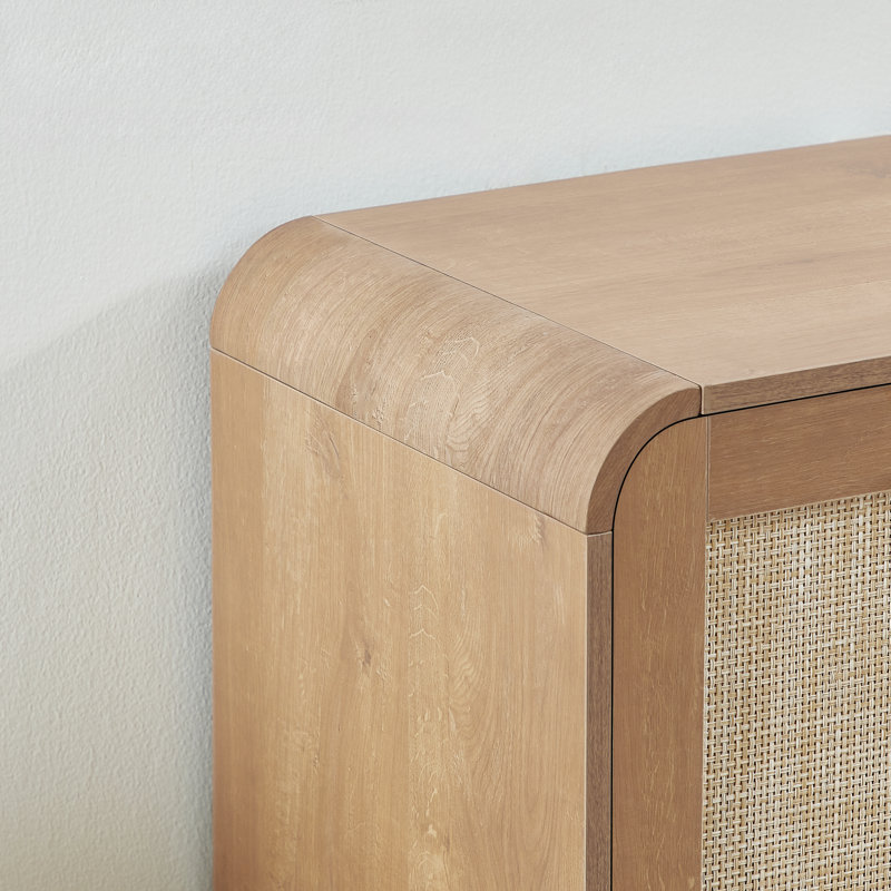 Buffet de rangement en rotin