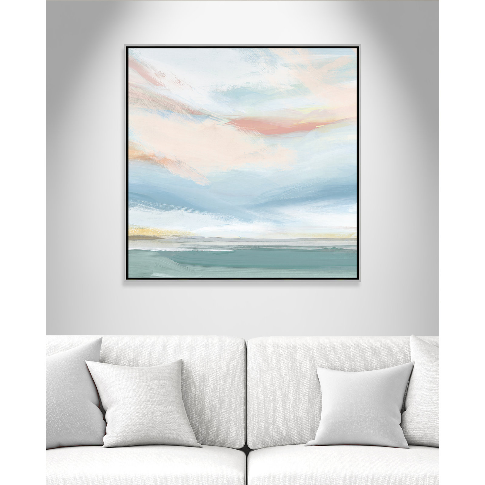 Delphi "Sweetness I" Painting by Isabelle Z, Silver Framed Canvas, 37.5" H x 37.5" W x 2" D
