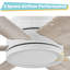 Ventilateur de plafond blanc mat 6 pales 54 pouces Sixer-146496055-146496054