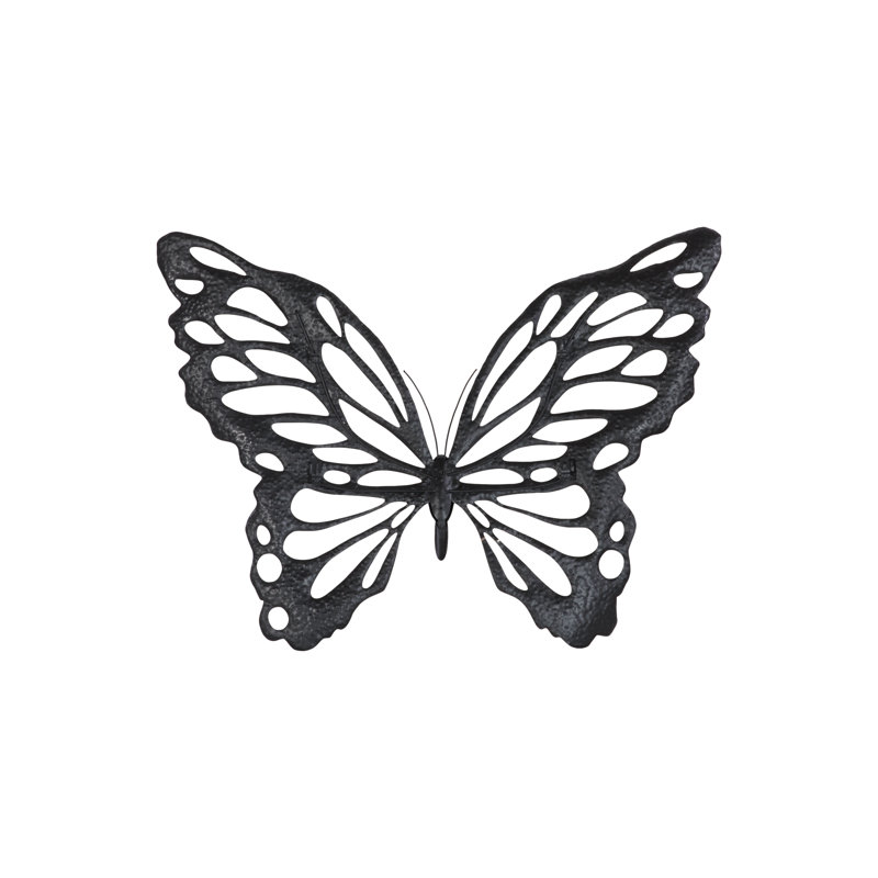 Butterfly Wall Art, Copper/Black, Metal, 30" H x 39" W x 1" D