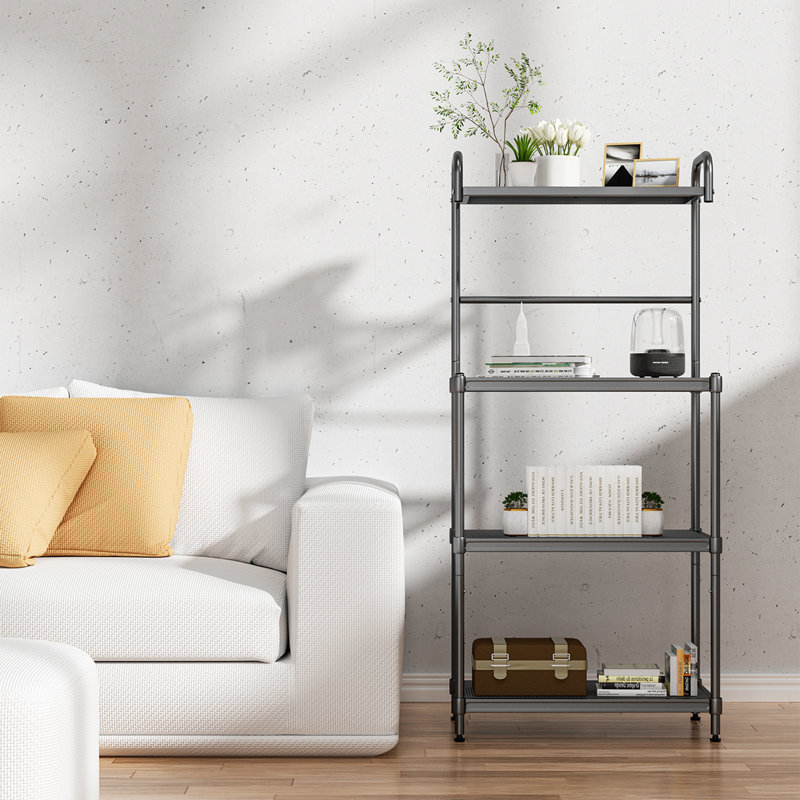 Étagère de boulanger standard en fer de 23,5 po avec compatibilité pour micro-ondes Murphy, Argent
