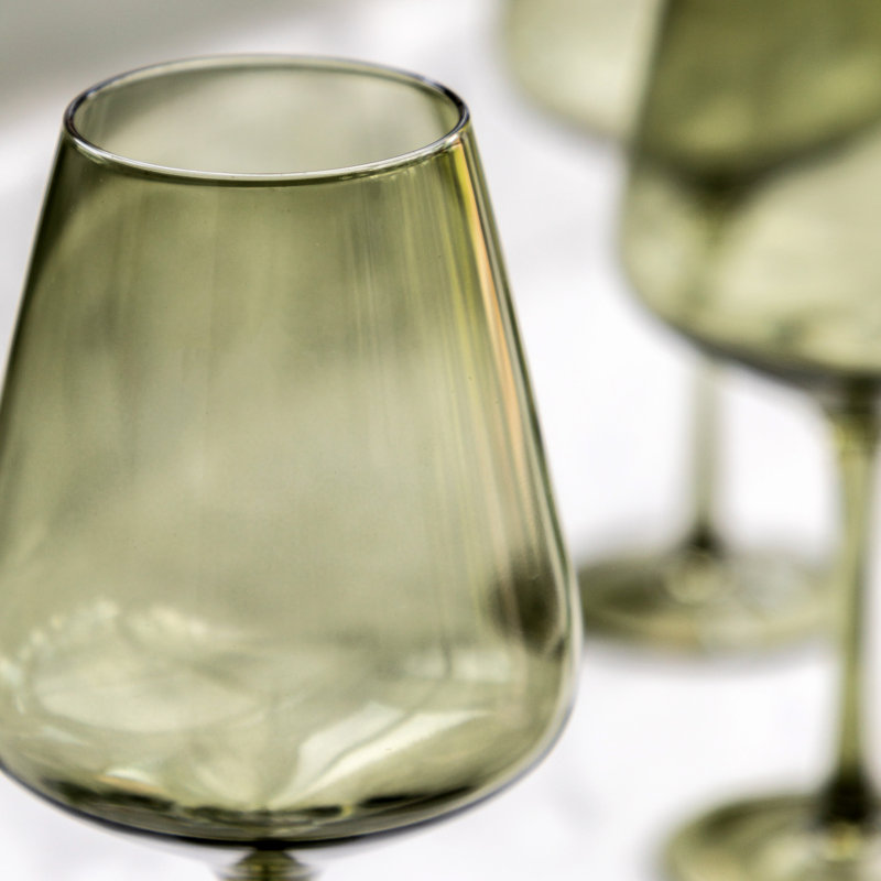 Wine Glass (4pk) 94x94x210mm, Green