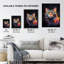 Wall Art Print Tabby Cat Lover Gift Pet Portrait on Artwork Painting Poster