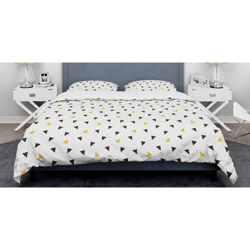 Ensemble de housse de couette de style mid-century tendance, Housse de couette très grand + 2 taies décoratives