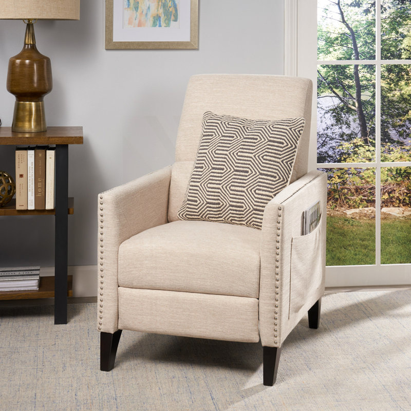 PUSH BACK RECLINER, Beige