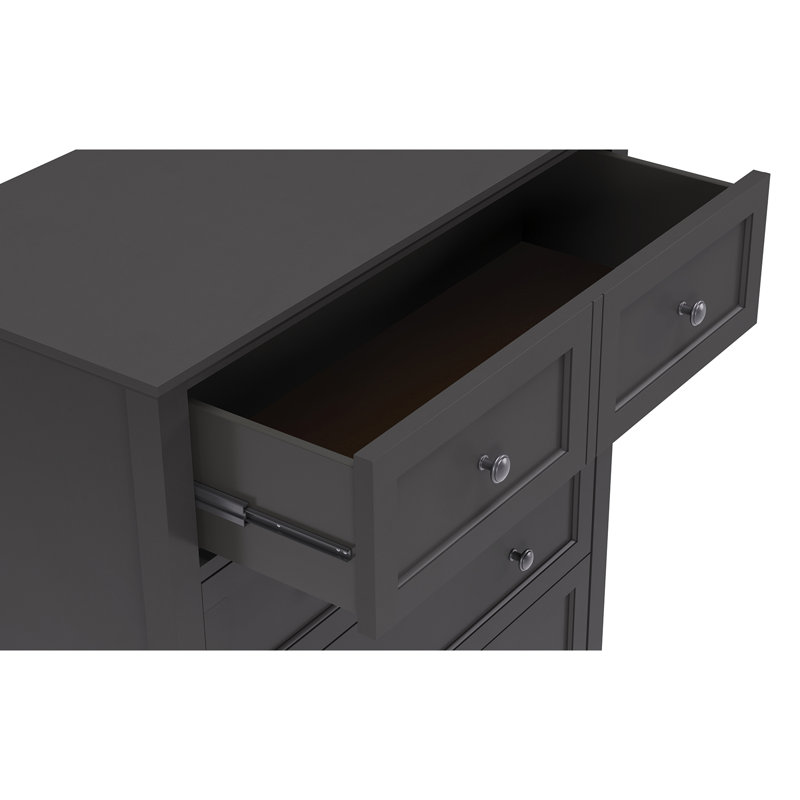 Commode 5 tiroirs Renee, Noir