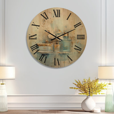 Large Minimalist Wood Wall Clock – Minimalism Bathroom Toiletries
