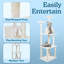 PETMAKER 6FT Cat Tree with Scratch Posts, Ivory-126399145-126399146