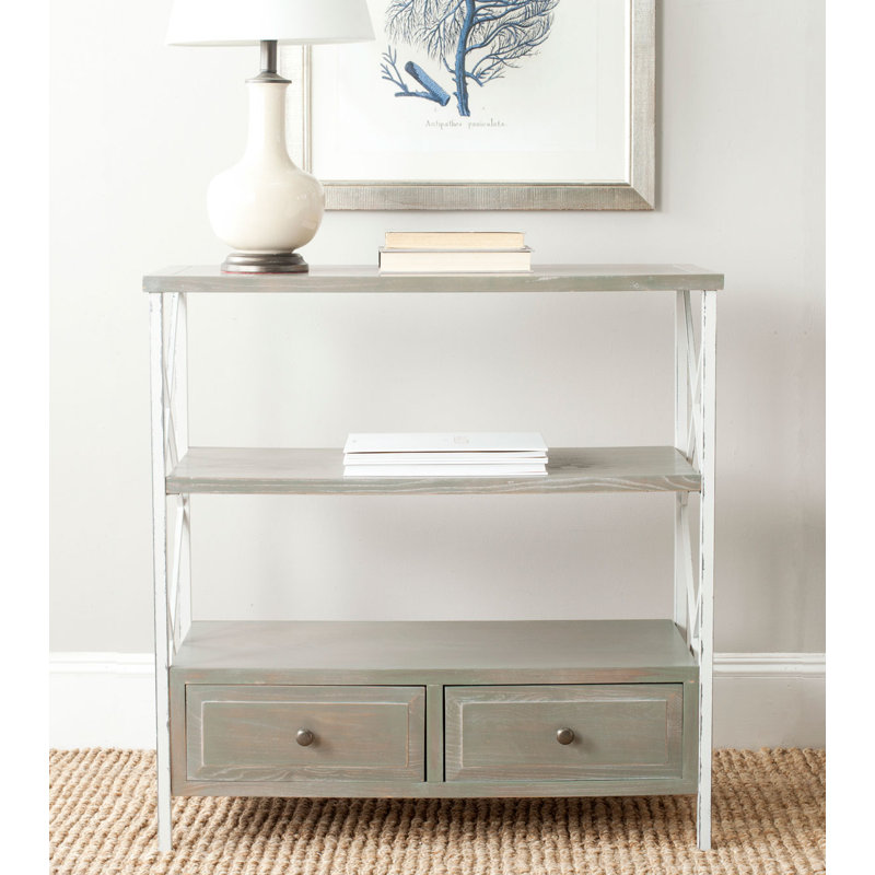 Console Ceridwen avec tiroirs de rangement, Gris cendré