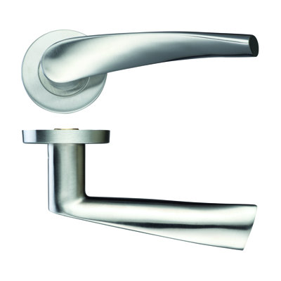 19Mm Curved Lever - Push On Rose - 52Mm Dia - Grade 201