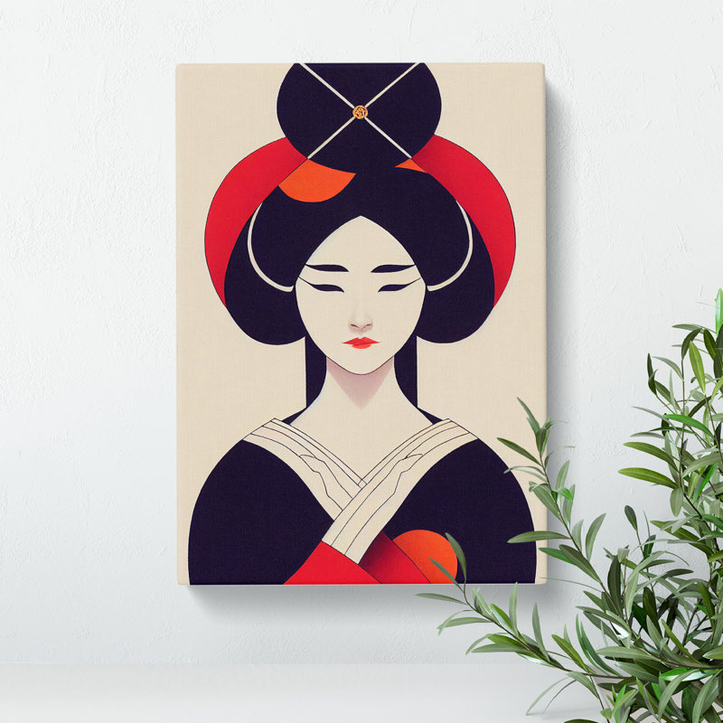 Geisha Art No.3 - Wrapped Canvas, 50cm H x 35cm W x 3cm D