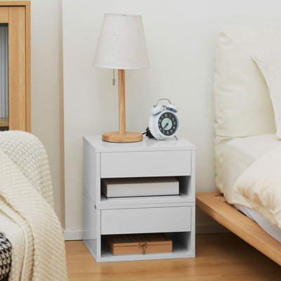 Kudeep 37cm W Particle Board / Chipboard Bedside Table
