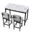 Ensemble de table de cuisine, table de salle à manger et chaises pour 2, ensemble de table de salle à manger 3 pièces avec 2 chaises rembourrées, ensemble de table de salle à manger de bar pour petits espaces, appartement, petit-déjeuner, pub, noir rustique-519649723