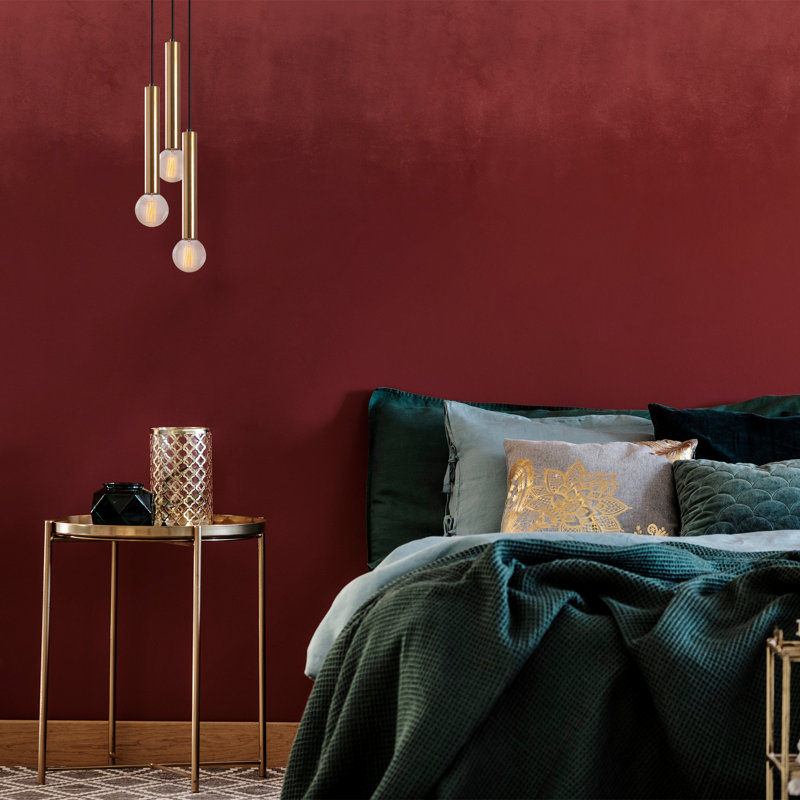 Stunning Modern Chandelier, Vintage Colors, 53.1 x 53.1 cm | Adjustable Height Up to 53.5 inches | Metal Body, 3 x E27 Max 40W | Perfect for Glam and Scandinavian Décor, Elegant Lighting for Home & Office