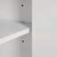 Meuble-lavabo élégant avec lavabo en céramique intégré et grand espace de rangement-695773479