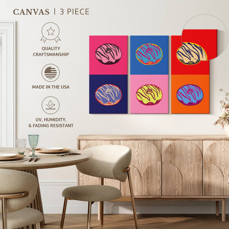 Colourful Doughnuts Pop, 36" H x 57" W