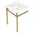 Kingston Brass Dreyfuss 25-Inch Ceramic Console Sink with Stainless Steel Legs-50241370-50233743