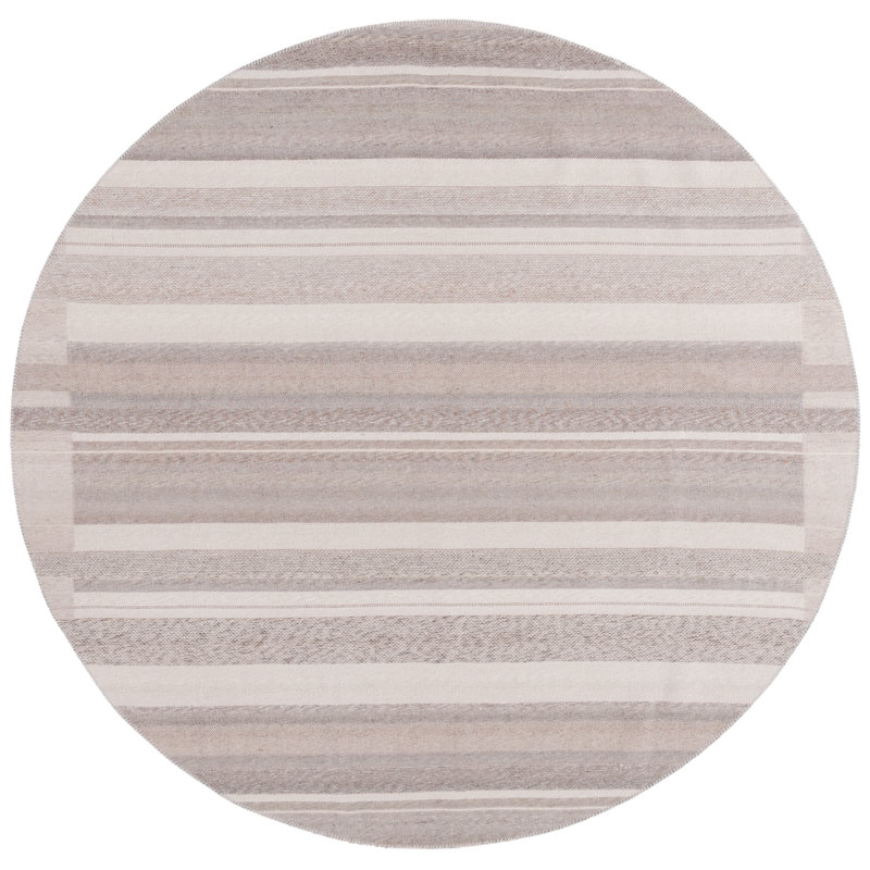 Abniel Performance Striped Rug, Round 7'