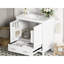 Meuble-lavabo 30 po avec fermeture en douceur, lavabo blanc, bois massif + armoire, 2 portes et 1 rangement, meuble-lavabo contemporain avec élément, lavabo en céramique, cadre, 2 portes et 1 tiroir-73295870