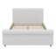 Platform bed frame with classic sleigh silhouette and high headboard anchors traditional bedrooms-316651405
