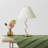 Squiggle 22" LED Table Lamp with Twisting Base and Ivory Empire Shade-98278478