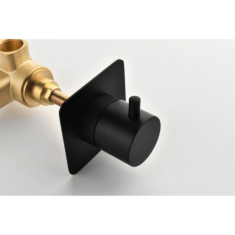 Shower Volume Control Valve With Adjustable Brass Handle - 3/4" Cast Metal And Construction For High Flow Precise Extra Consistent Performance