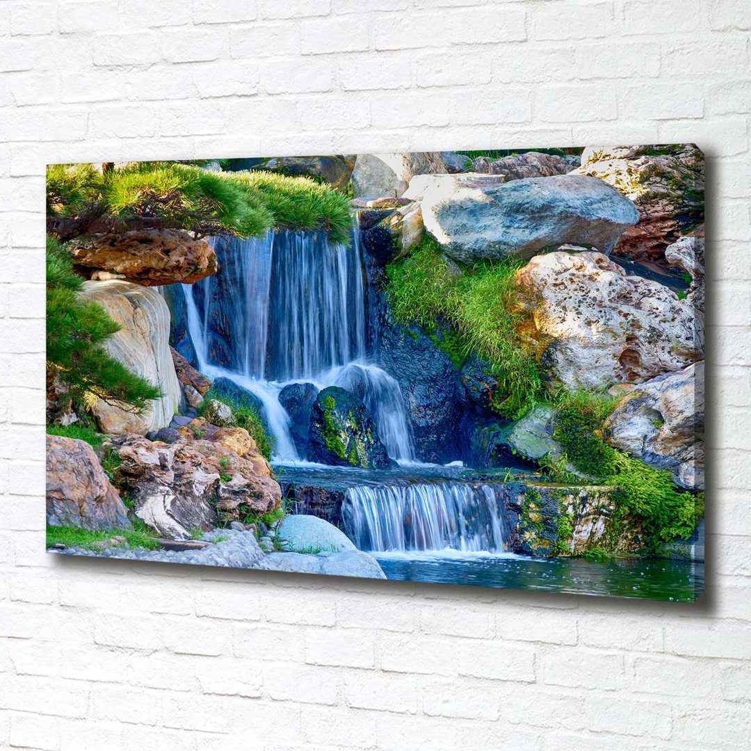 Wasserfall - Kunstdrucke auf Leinwand - Wrapped Canvas