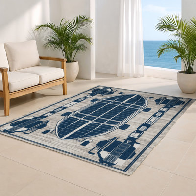 Tapis intérieur et extérieur gris Transport