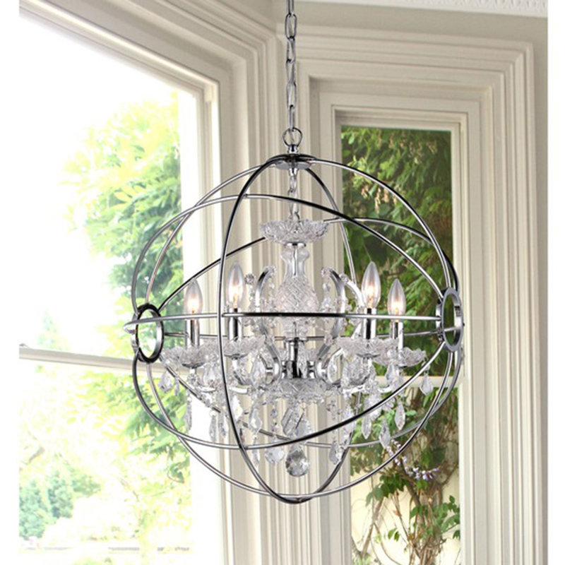 Springtown 6 - Light Dimmable Globe Chandelier