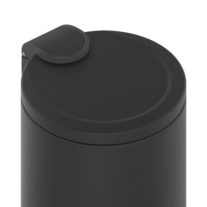 Black Metal Step-On Trash Can Combo with Pedal for Kids