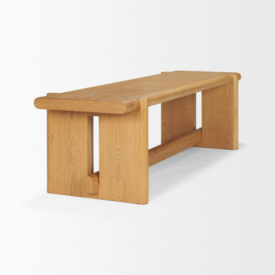 Lilas Light Brown Oak Wood Bench