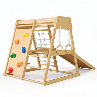 6-in-1 Wooden Indoor Jungle Gym