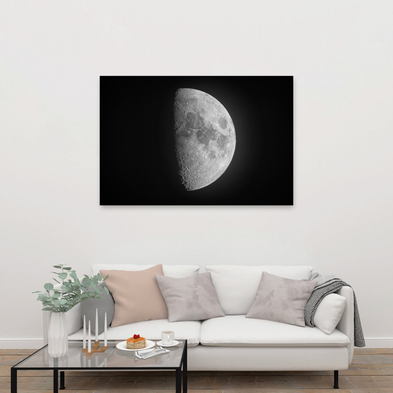 Art mural céleste contemporain abstrait paysage céleste céleste, 40" H x 60" W