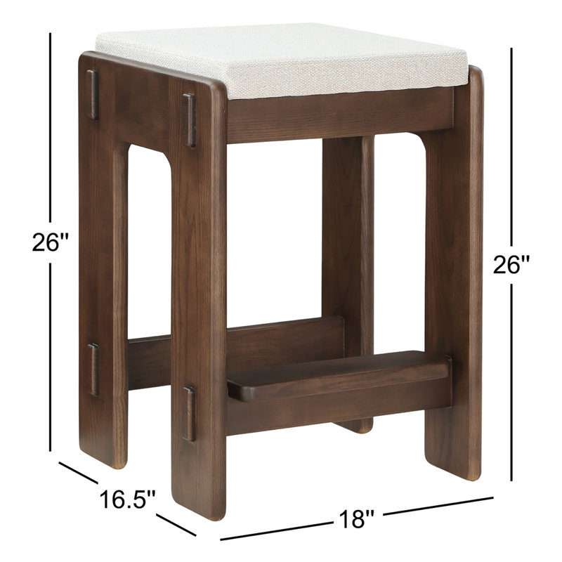Ashby Counter Stool Walnut Stained Ash Beige