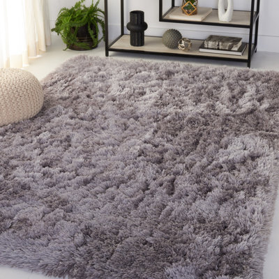 Canham Shag Hand Tufted Performance Solid Color Rug