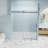 56" - 60" W X 76" H Frameless Soft-Closing Single Sliding Shower Door, 1/4" (6Mm) Tempered Glass With Explosion-Proof Coating-122520556