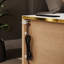 Table de chevet Dickens moderne avec station de recharge, table de chevet avec plateau en marbre et lampe DEL Bluetooth.-97003430